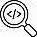 Code Recherche Loupe Icône