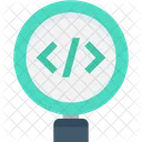 Code Review Magnifier Icon