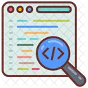 Code Review Code Scanning Code Searching 아이콘
