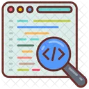 Code Review Code Scanning Code Searching Icon