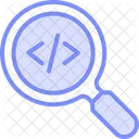 Code Search Magnifier Icon