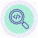 Code Search Magnifier Icon