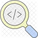 Code Search Magnifier Icon