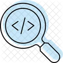 Code Search Magnifier Icon