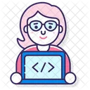 Coder Woman Coder Programmer Icon