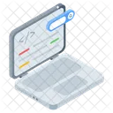 Pesquisa De Codificacao Software De Codificacao Laptop Ícone