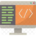 Codificacion En Linea Programacion Codificacion Icono