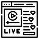 Vídeo de codificación en vivo  Icono