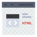 Codificación html en línea  Icono