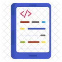 Codificacion Movil Programacion Movil Desarrollo De Software Icono