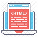 Pagina Fuente Codigo Fuente Html Icon