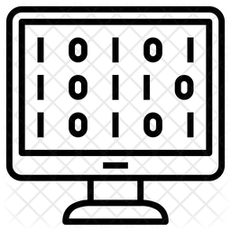 Código binario en línea  Icono