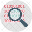 Codigo Binario Numero Binario Lupa Icono