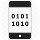 Código binario móvil  Icono