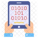 Código binario móvil  Icono