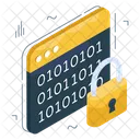 Datos Binarios Seguros Codigo Binario Seguro Codigo Digital Icono