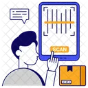 Codigo De Barras Movel Codigo QR Comercio Ícone