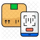 Codigo De Barras Movil Codigo Qr Comercio Icono