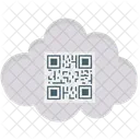 Codigo De Barras En La Nube Codigo Qr En La Nube Qr En La Nube Icono