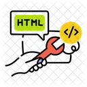 Codificacao Html Programacao Html Manutencao De Codigo Ícone