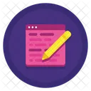 Editar Codigo Codificacao Lapis Icon