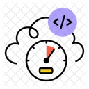 Desempenho Do Codigo Velocidade Do Codigo Codificacao Em Nuvem Ícone