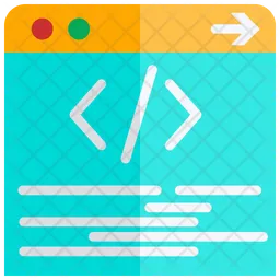 Icono plano de programación de código  Icono