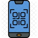 Código qr del teléfono inteligente  Icono