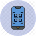 Código qr del teléfono inteligente  Icono