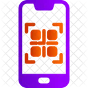 Código qr del teléfono inteligente  Icono