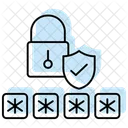 Secure Code Color Shadow Thinline Icon Ícone
