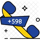 Uruguay Codigo De Pais Codigo Telefonico Icono