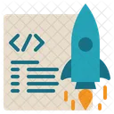 Coding Rocket Launch Icon