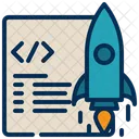 Coding Rocket Launch Icon
