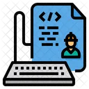 Computer Engineer Coding Icon