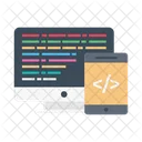 Mobile Coding Mobile Programming Coding Icon