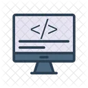 Monitor Programming Coding Icon