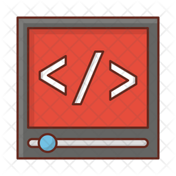 Coding Icon - Download in Colored Outline Style