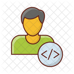 Coding Icon - Download in Colored Outline Style