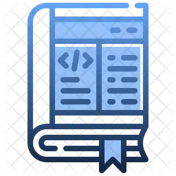 Coding Book Icon - Download in Gradient Style