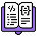 Coding Book Booklet Handbook Icon