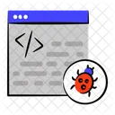 Coding Bug Debugging Coding Error Icon