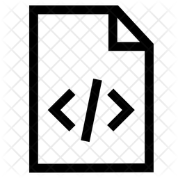 Coding File Icon - Download in Line Style