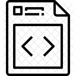Coding file Icon - Download in Line Style