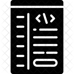 Coding File Icon - Download in Glyph Style