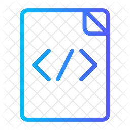 Coding File Icon - Download in Gradient Style