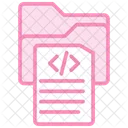 Coding File Duotone Line Icon Icon