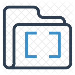 Coding folder Icon - Download in Line Style