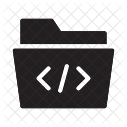 Coding Folder Icon - Download in Glyph Style