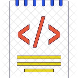 Coding in notepad  Icon